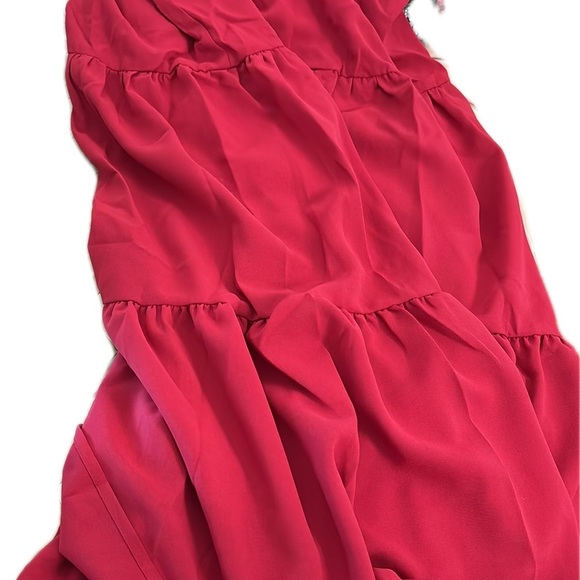 Women's Shirred Elastic Waist Tie Front Ruffle Hem Wide Leg Pants - Picture 10 of 10